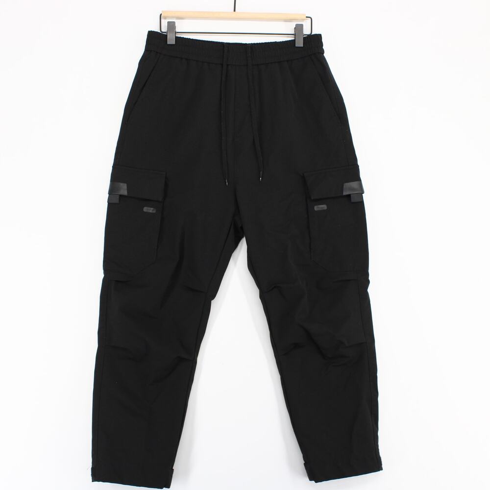NOME Cargo Pants Mens S Black Techwear Utility Joggers Drawstring Elastic Waist